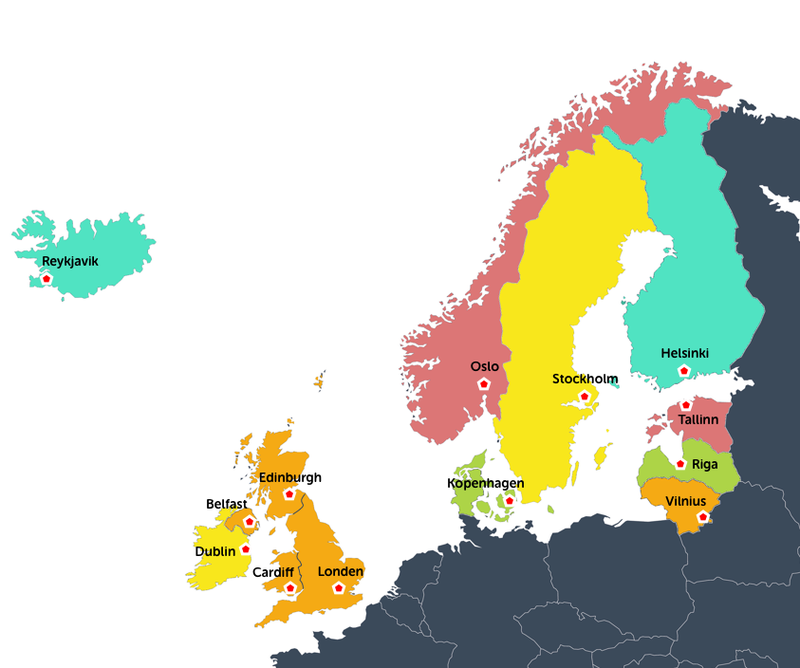 Slimleren - Noord-Europa hoofdsteden - gevorderd